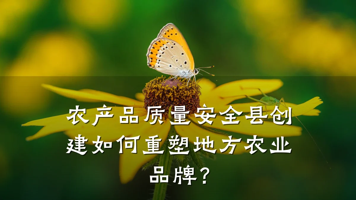 农产品质量安全县创建如何重塑地方农业品牌？
