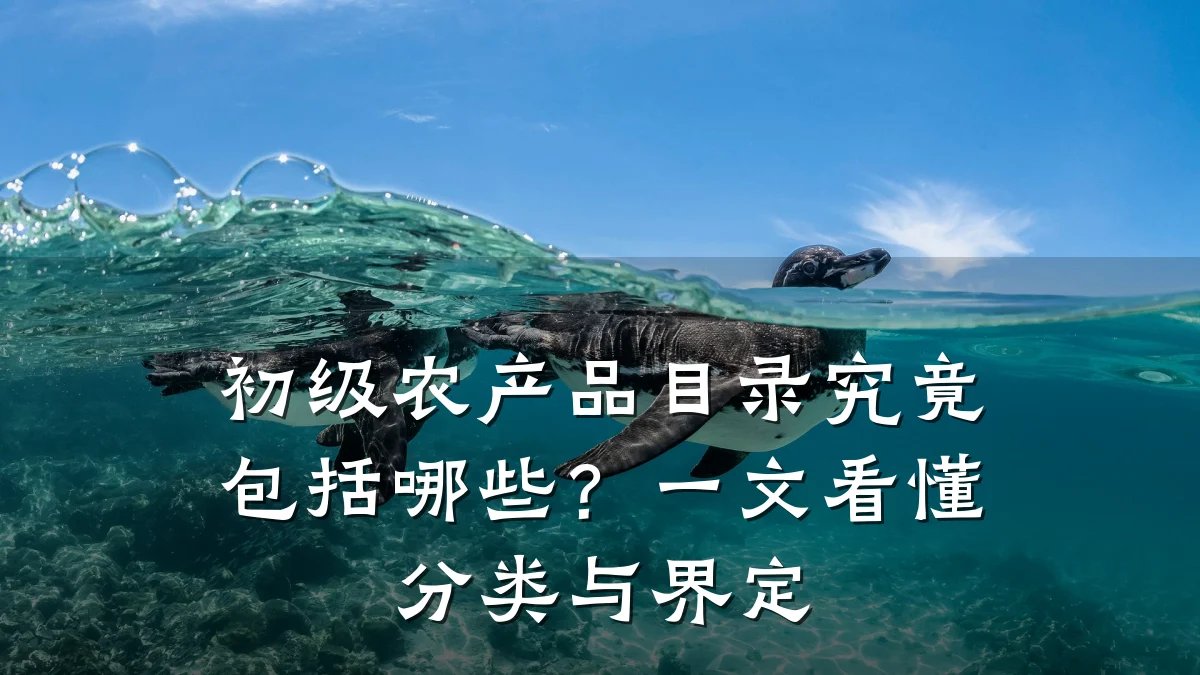 初级农产品目录究竟包括哪些?一文看懂分类与界定