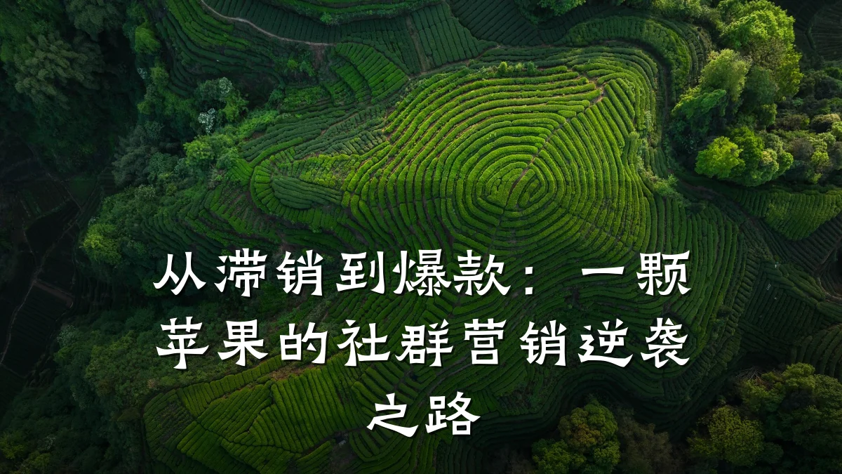 从滞销到爆款:一颗苹果的社群营销逆袭之路