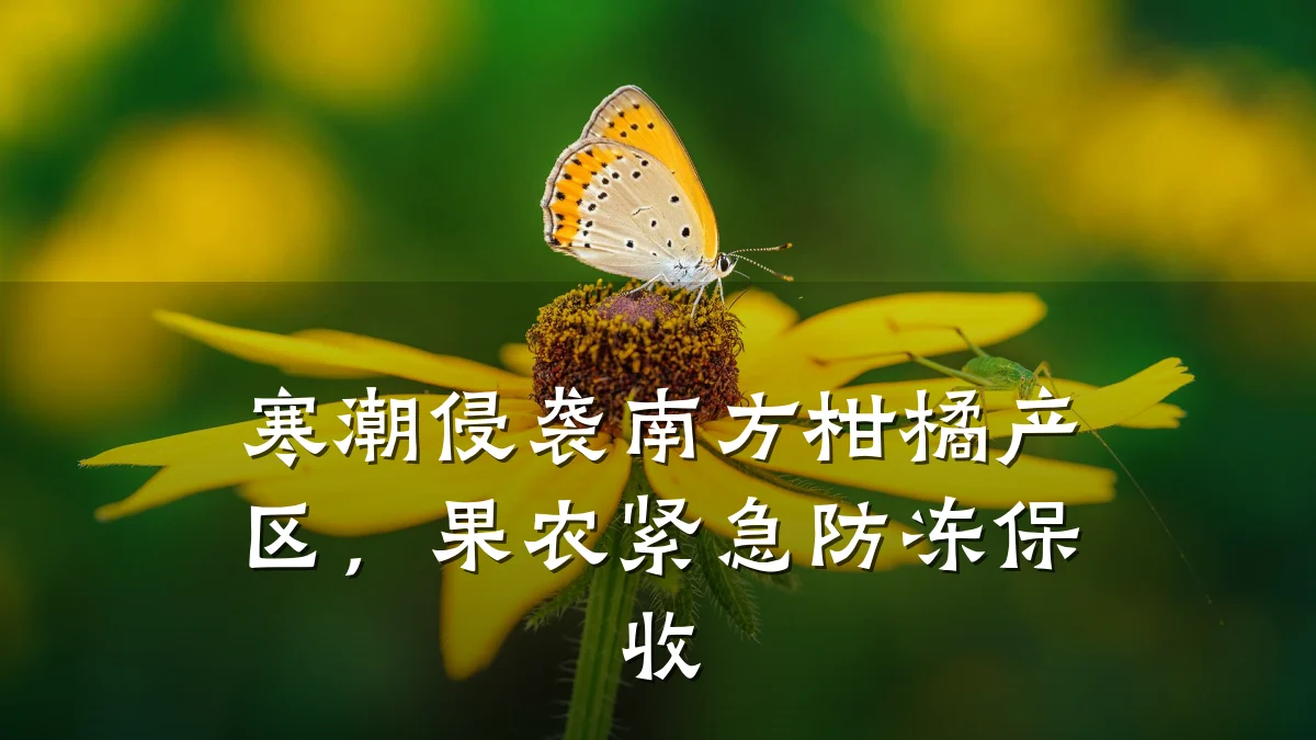 寒潮侵袭南方柑橘产区,果农紧急防冻保收