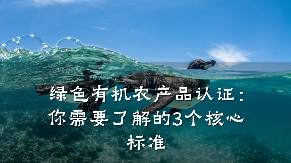 绿色有机农产品认证:你需要了解的3个核心标准