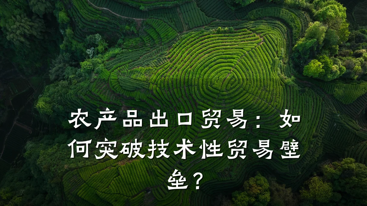 农产品出口贸易:如何突破技术性贸易壁垒?