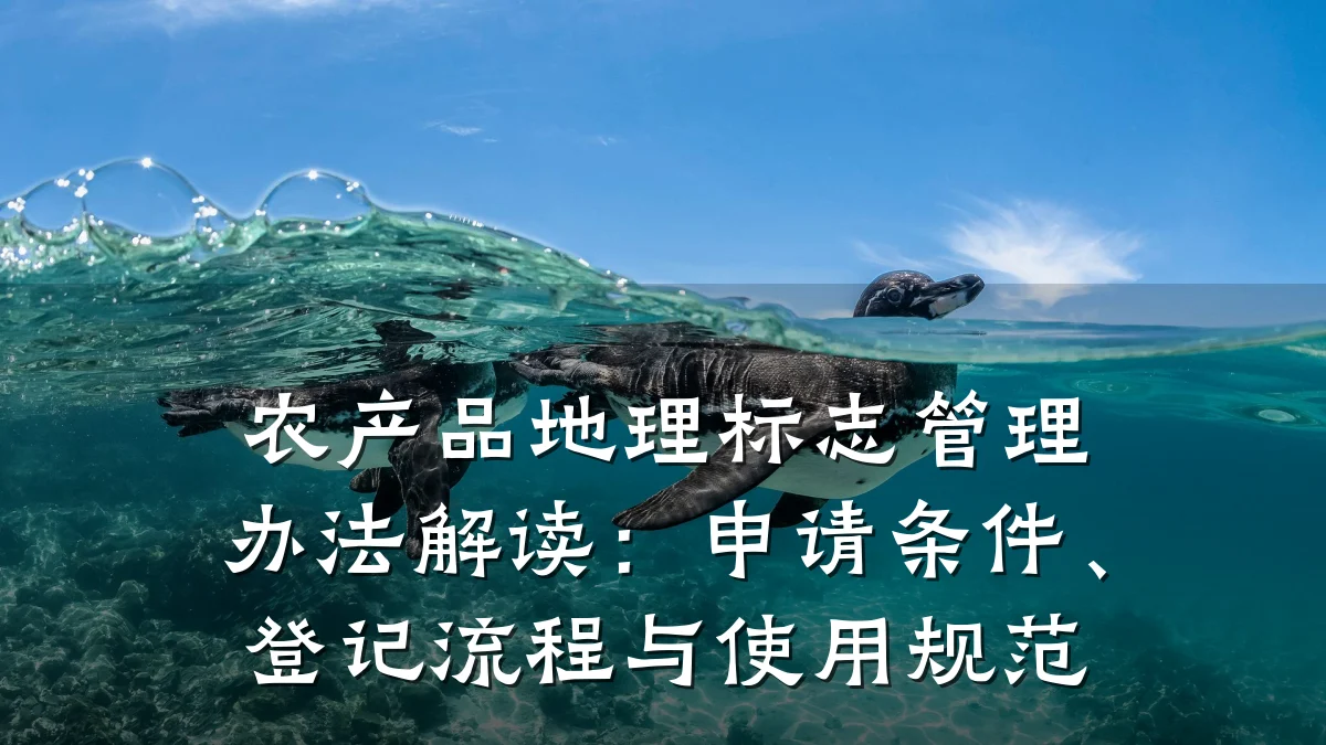 农产品地理标志管理办法解读:申请条件、登记流程与使用规范