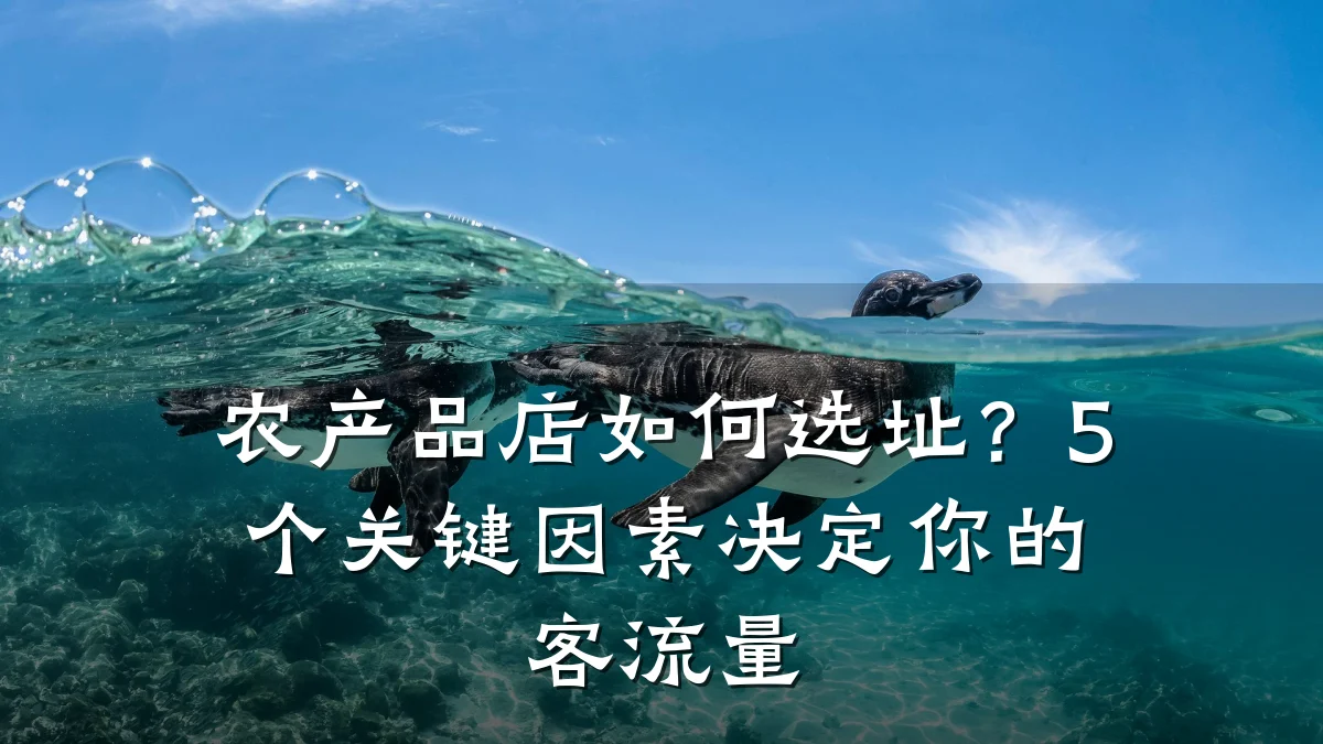 农产品店如何选址?5个关键因素决定你的客流量