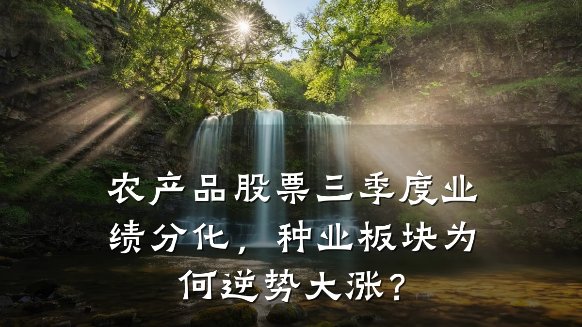 农产品股票三季度业绩分化,种业板块为何逆势大涨?