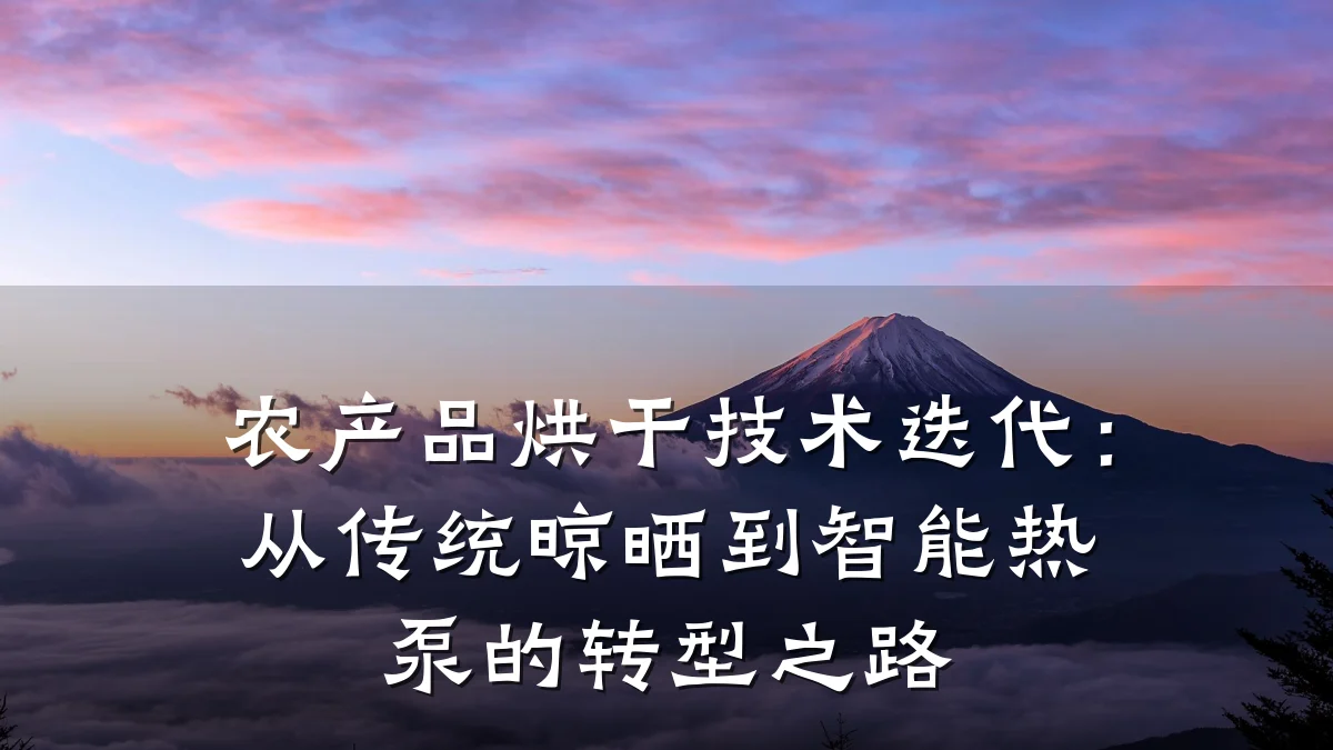 农产品烘干技术迭代：从传统晾晒到智能热泵的转型之路