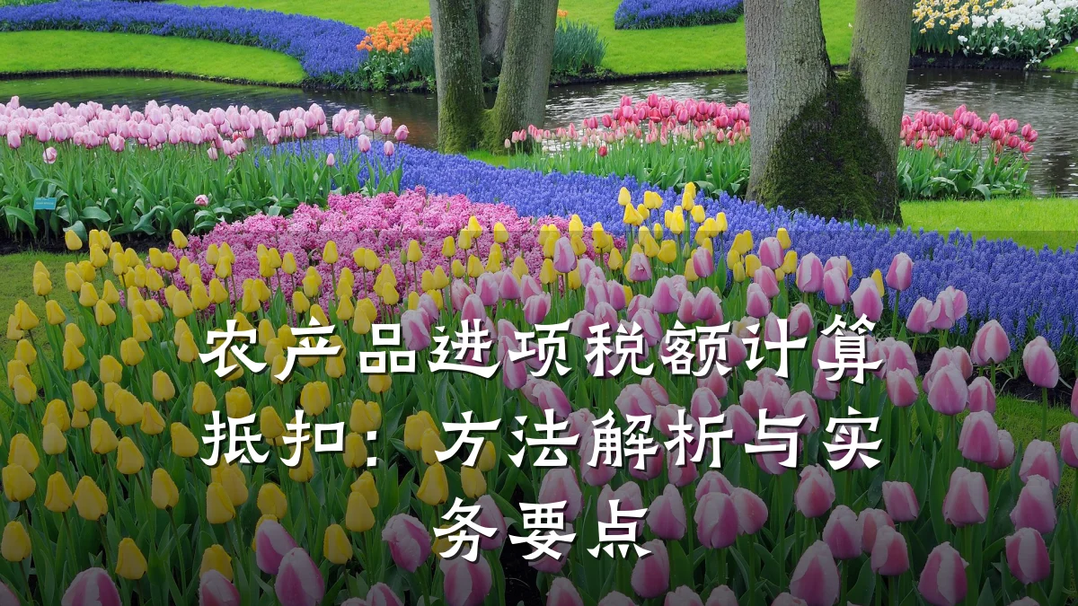 农产品进项税额计算抵扣：方法解析与实务要点