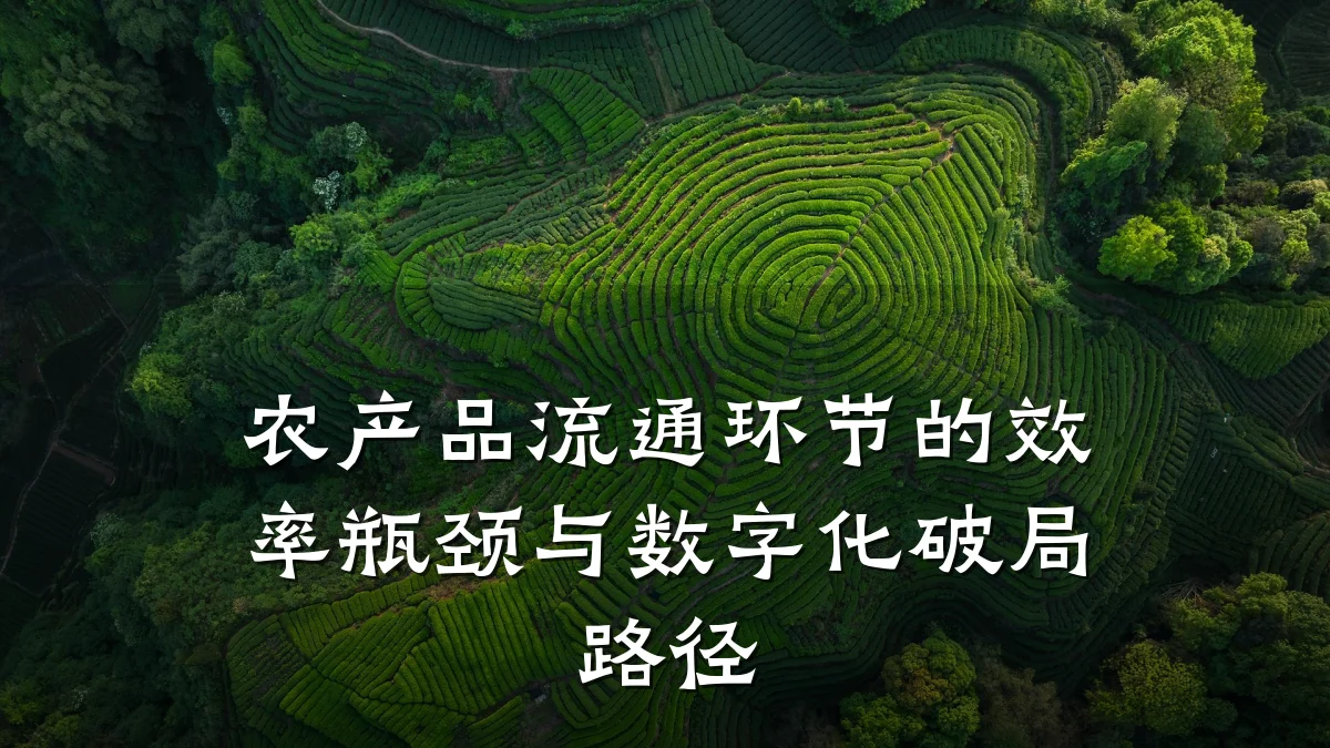 农产品流通环节的效率瓶颈与数字化破局路径