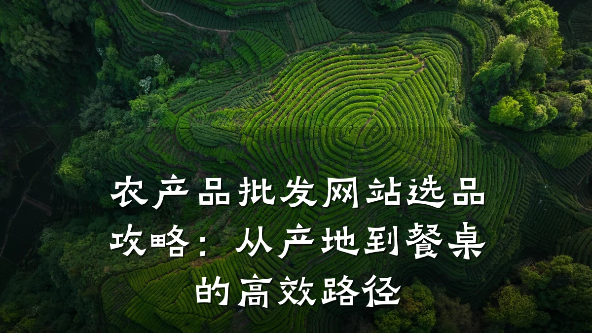 农产品批发网站选品攻略：从产地到餐桌的高效路径