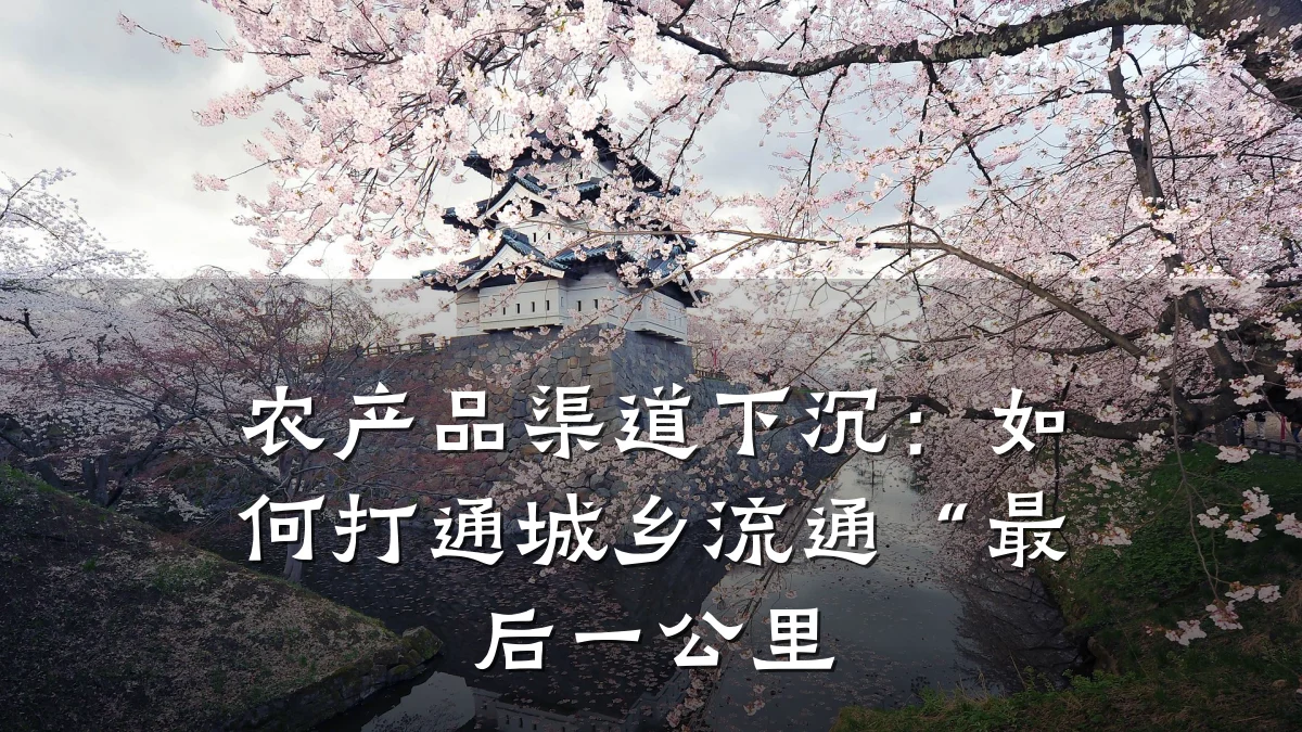 农产品渠道下沉:如何打通城乡流通“最后一公里