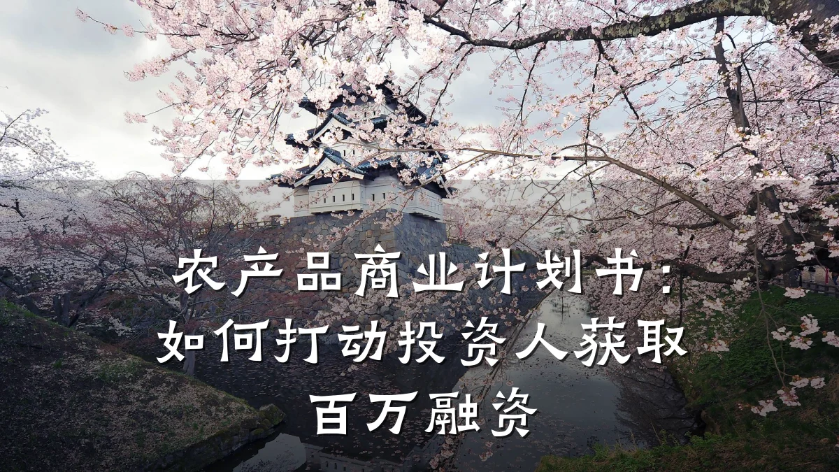 农产品商业计划书:如何打动投资人获取百万融资