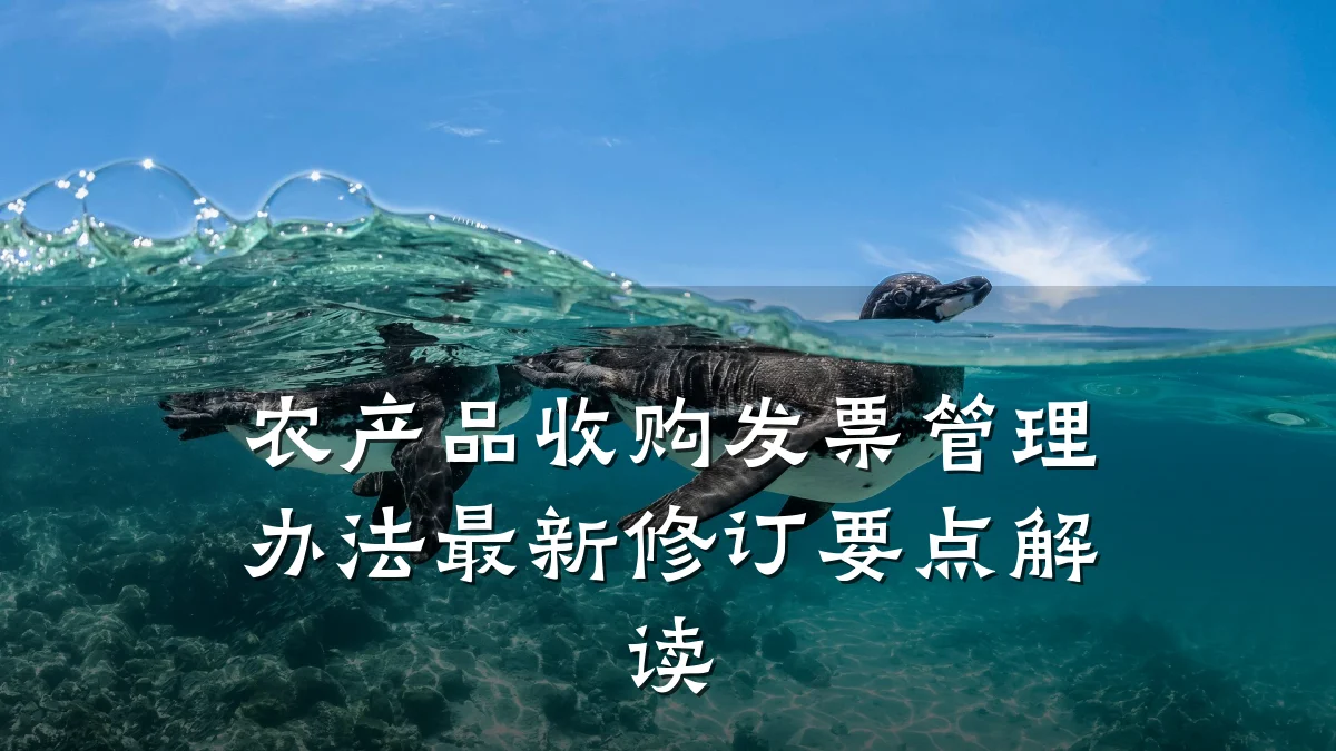 农产品收购发票管理办法最新修订要点解读