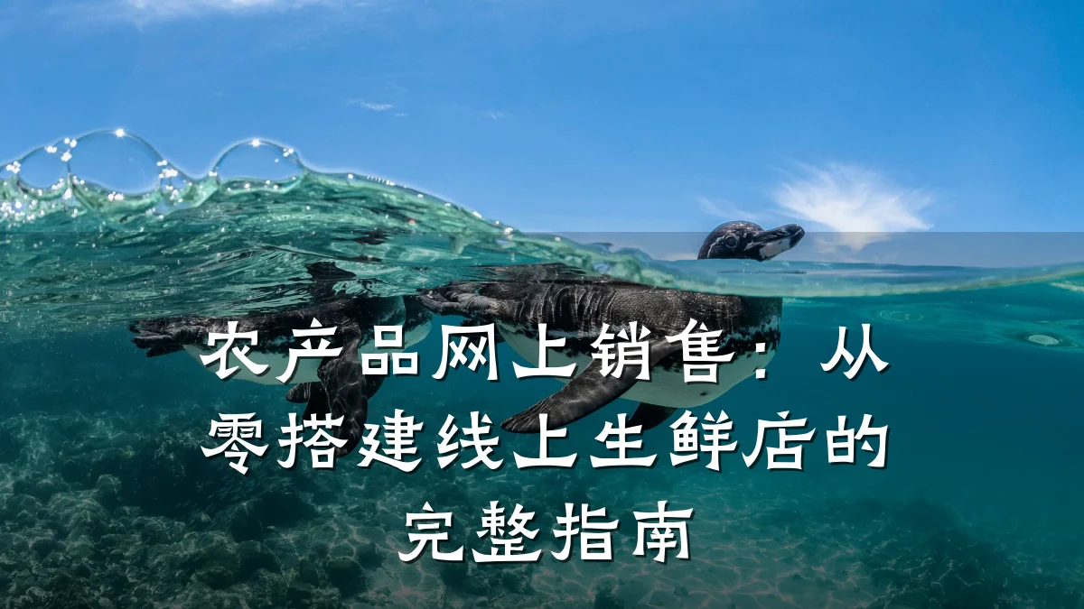 农产品网上销售:从零搭建线上生鲜店的完整指南