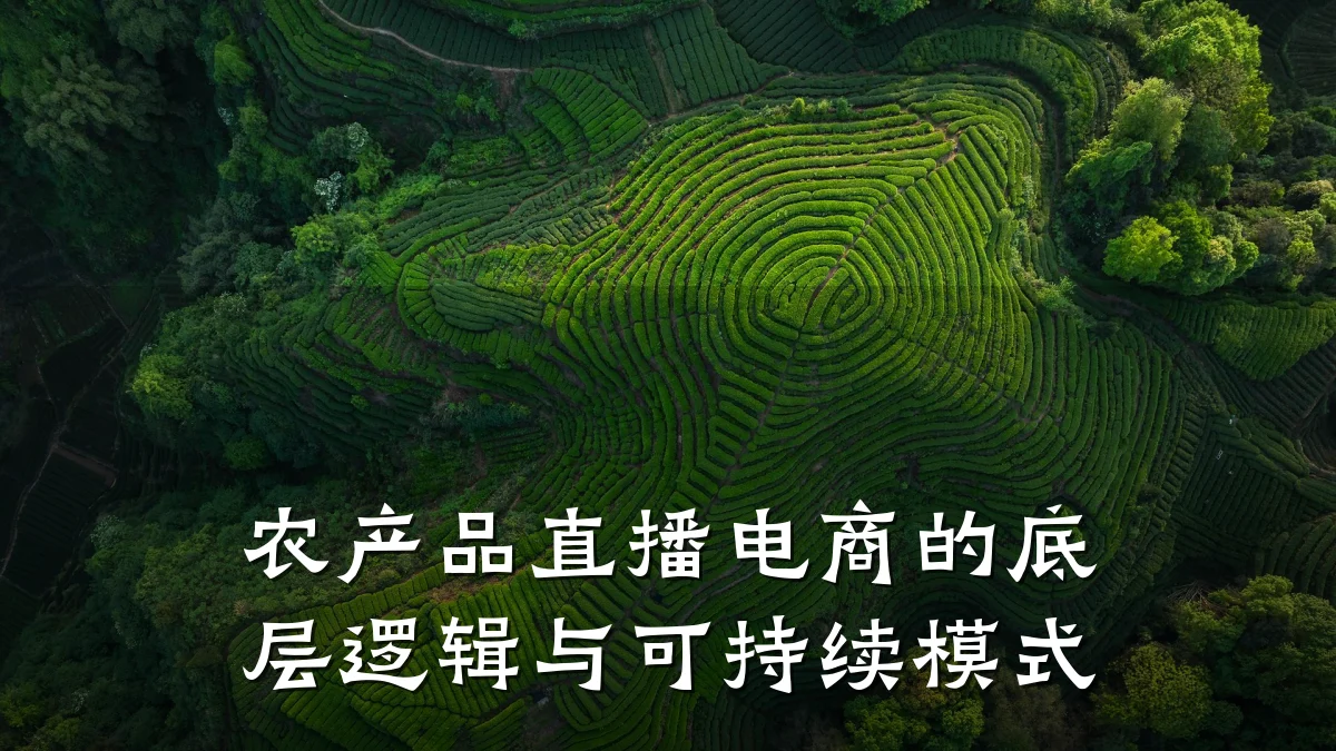 农产品直播电商的底层逻辑与可持续模式