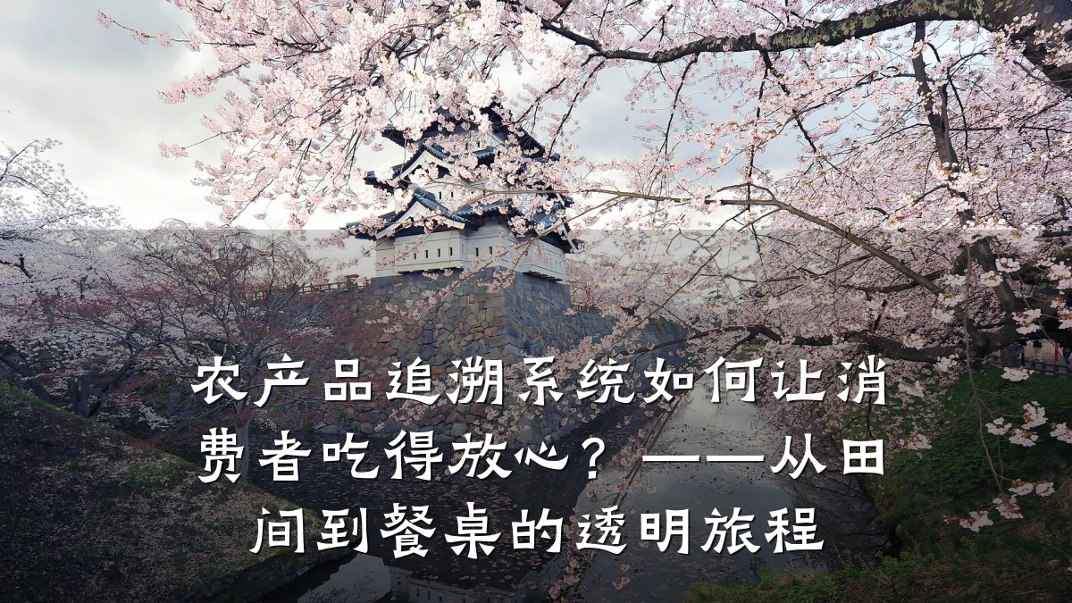 农产品追溯系统如何让消费者吃得放心?——从田间到餐桌的透明旅程