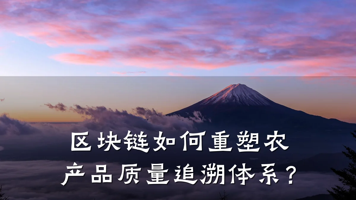 区块链如何重塑农产品质量追溯体系?