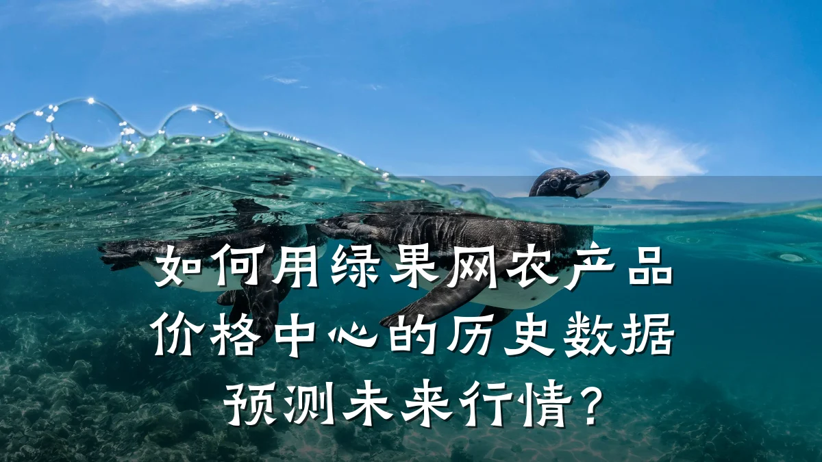 如何用绿果网农产品价格中心的历史数据预测未来行情?