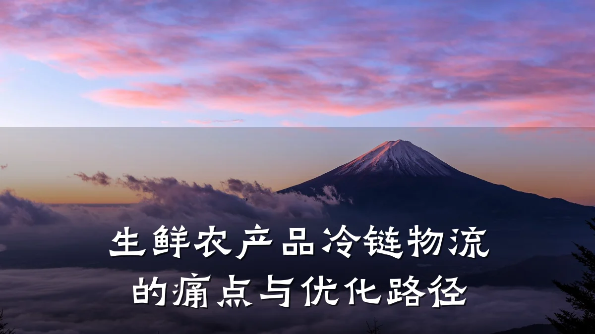 生鲜农产品冷链物流的痛点与优化路径