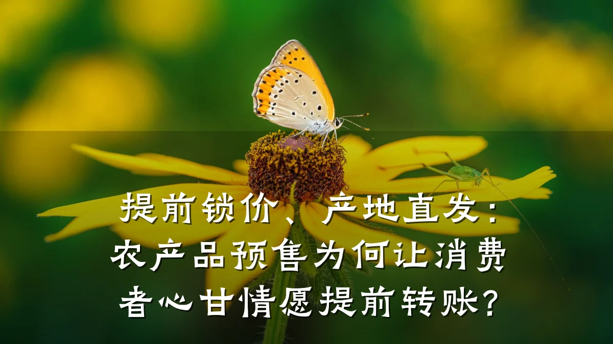 提前锁价、产地直发:农产品预售为何让消费者心甘情愿提前转账?