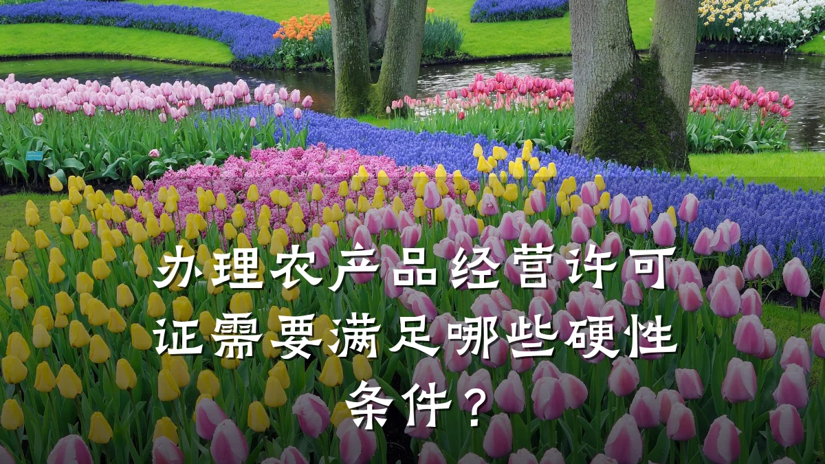 办理农产品经营许可证需要满足哪些硬性条件?
