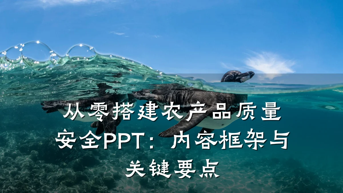 从零搭建农产品质量安全PPT:内容框架与关键要点
