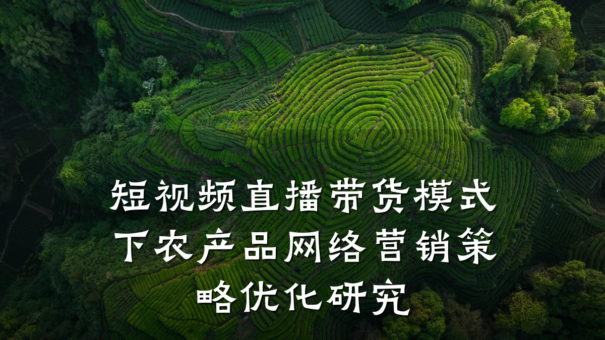 短视频直播带货模式下农产品网络营销策略优化研究