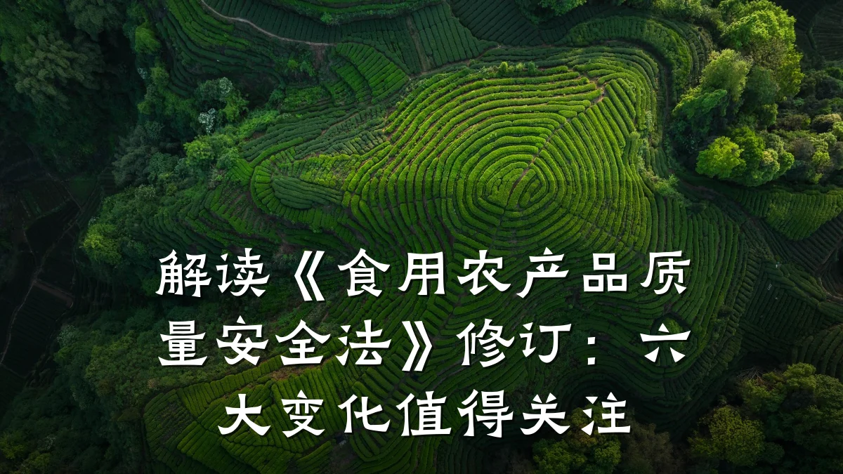 解读《食用农产品质量安全法》修订:六大变化值得关注
