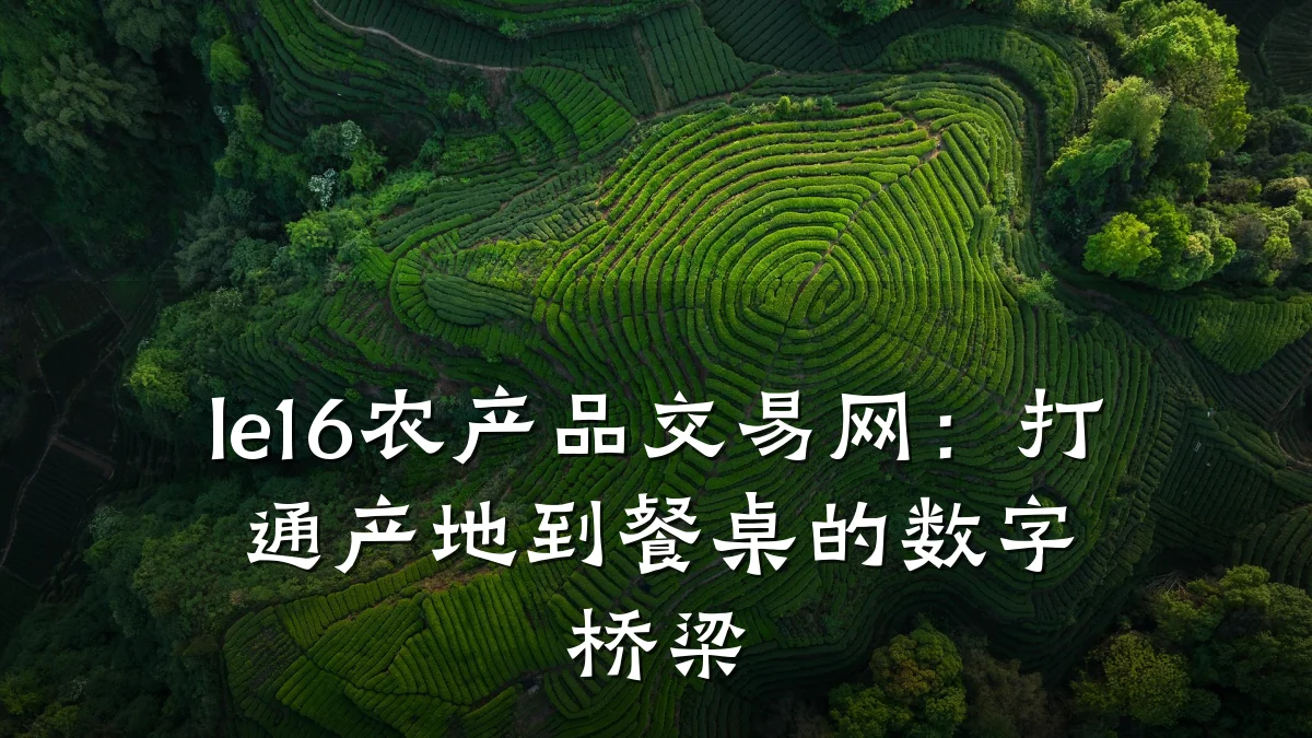 le16农产品交易网：打通产地到餐桌的数字桥梁