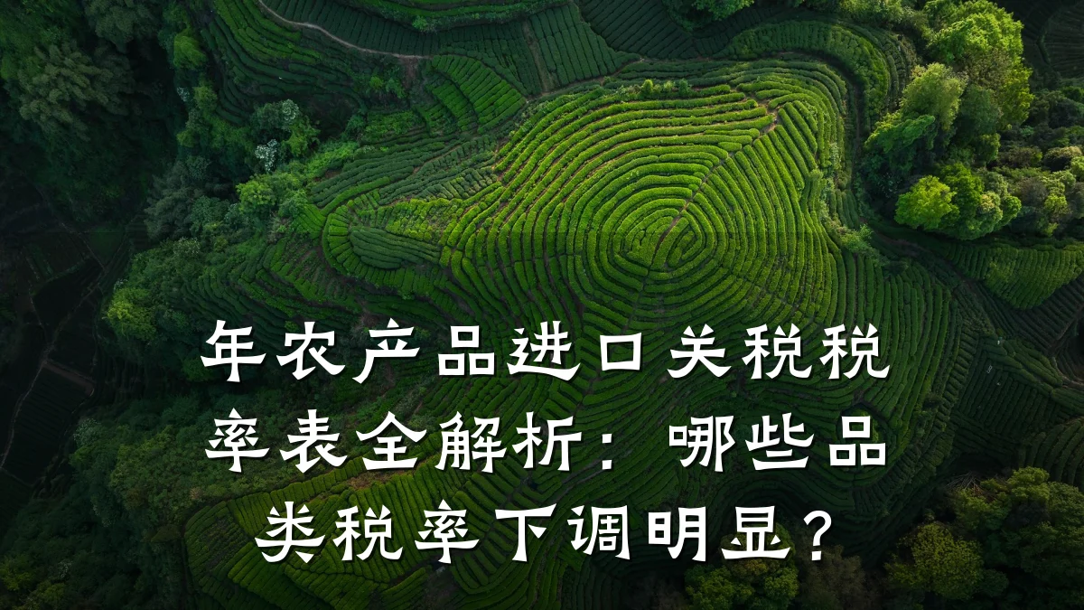 年农产品进口关税税率表全解析:哪些品类税率下调明显?
