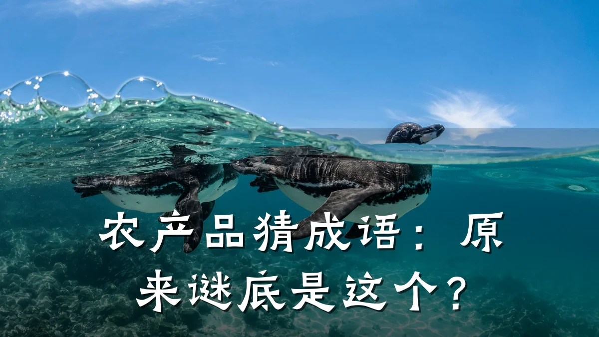 农产品猜成语:原来谜底是这个?