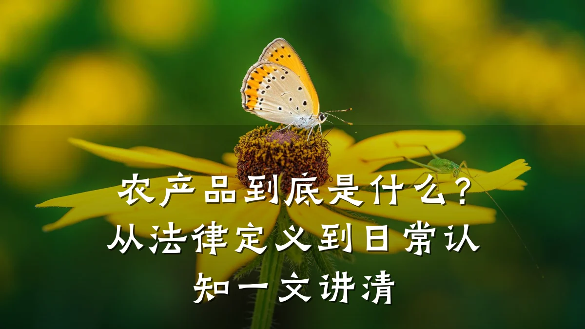 农产品到底是什么?从法律定义到日常认知一文讲清