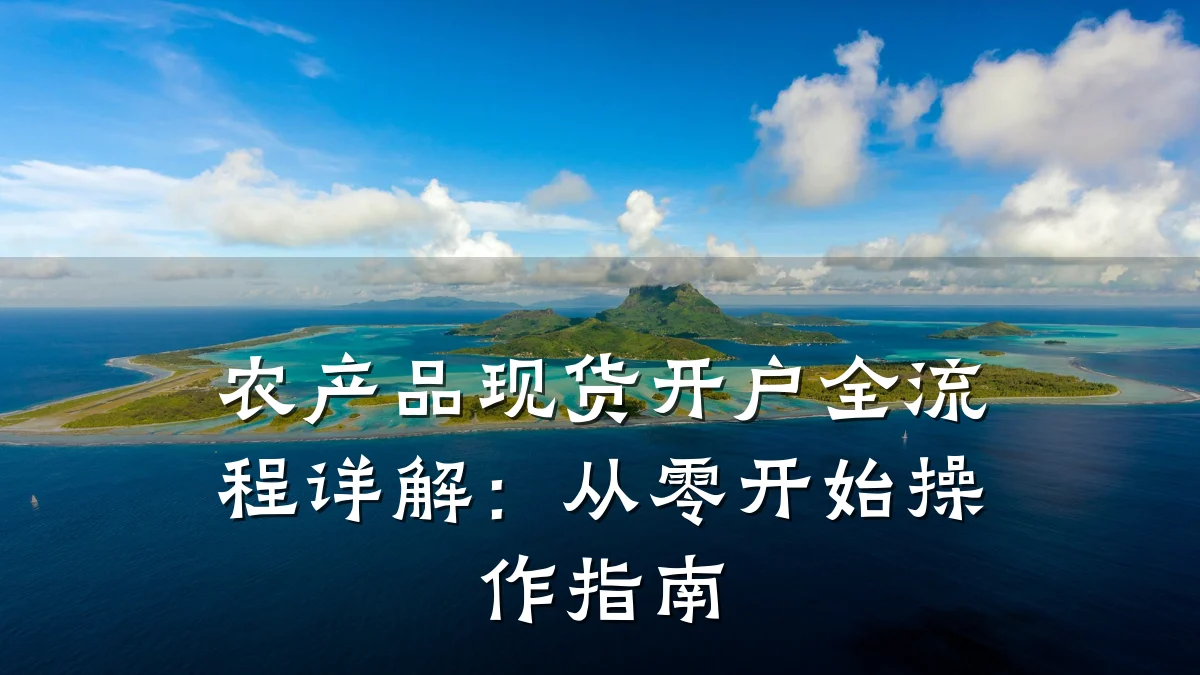 农产品现货开户全流程详解:从零开始操作指南
