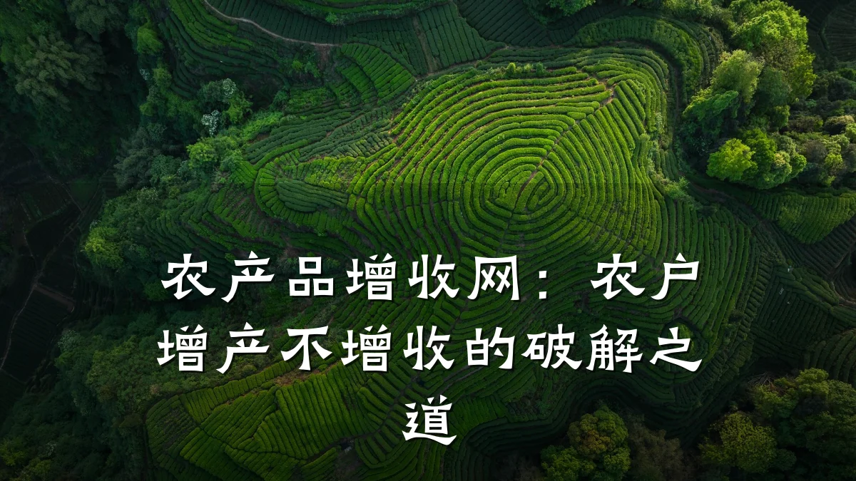 农产品增收网:农户增产不增收的破解之道