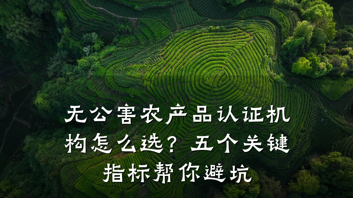 无公害农产品认证机构怎么选?五个关键指标帮你避坑