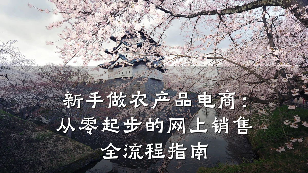 新手做农产品电商:从零起步的网上销售全流程指南