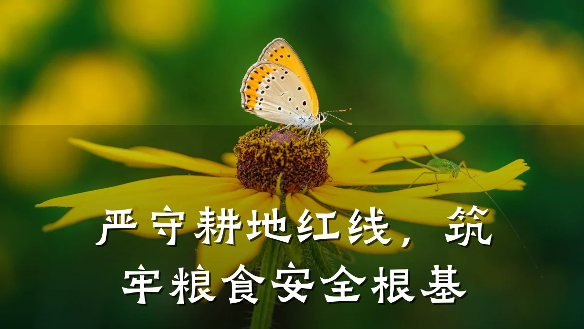 严守耕地红线，筑牢粮食安全根基