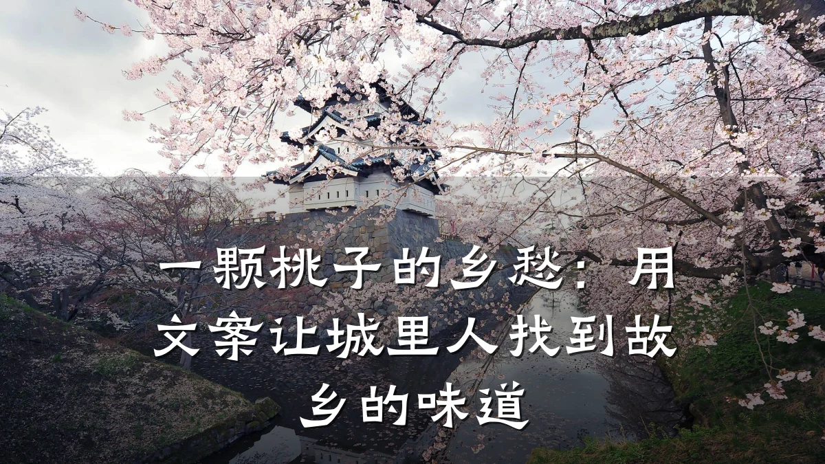 一颗桃子的乡愁:用文案让城里人找到故乡的味道