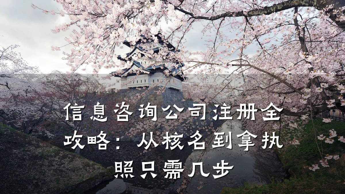 信息咨询公司注册全攻略：从核名到拿执照只需几步