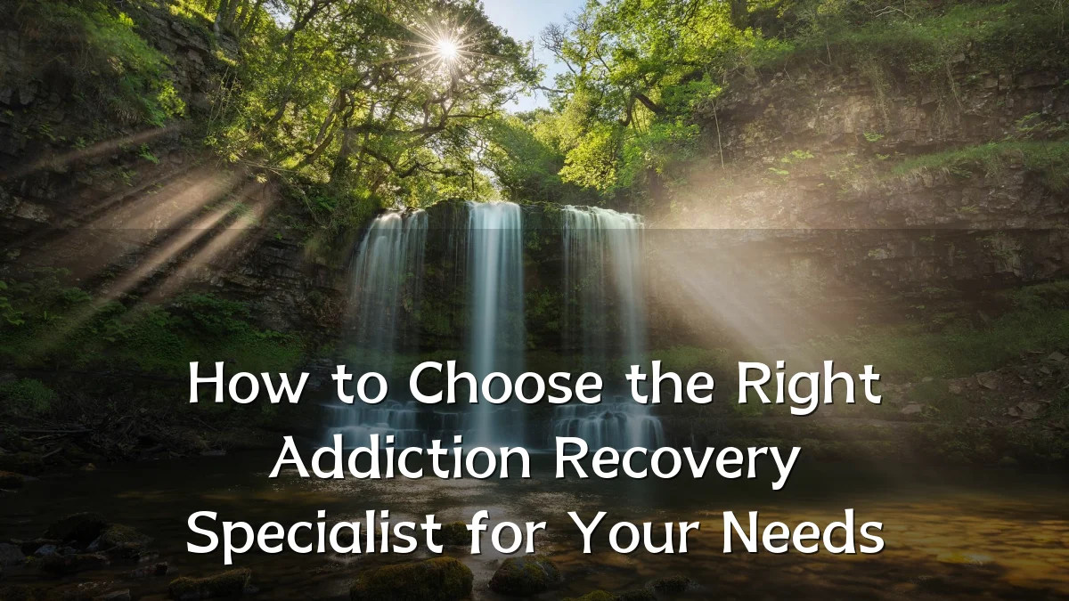 How to Choose the Right Addiction Recovery Specialist for Your Needs