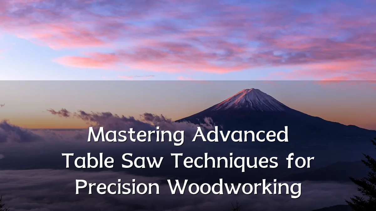 Mastering Advanced Table Saw Techniques for Precision Woodworking