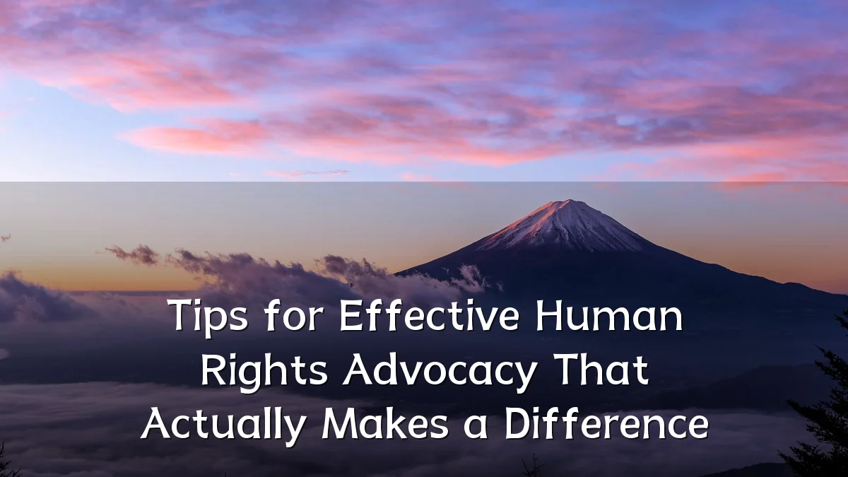 Tips for Effective Human Rights Advocacy That Actually Makes a Difference