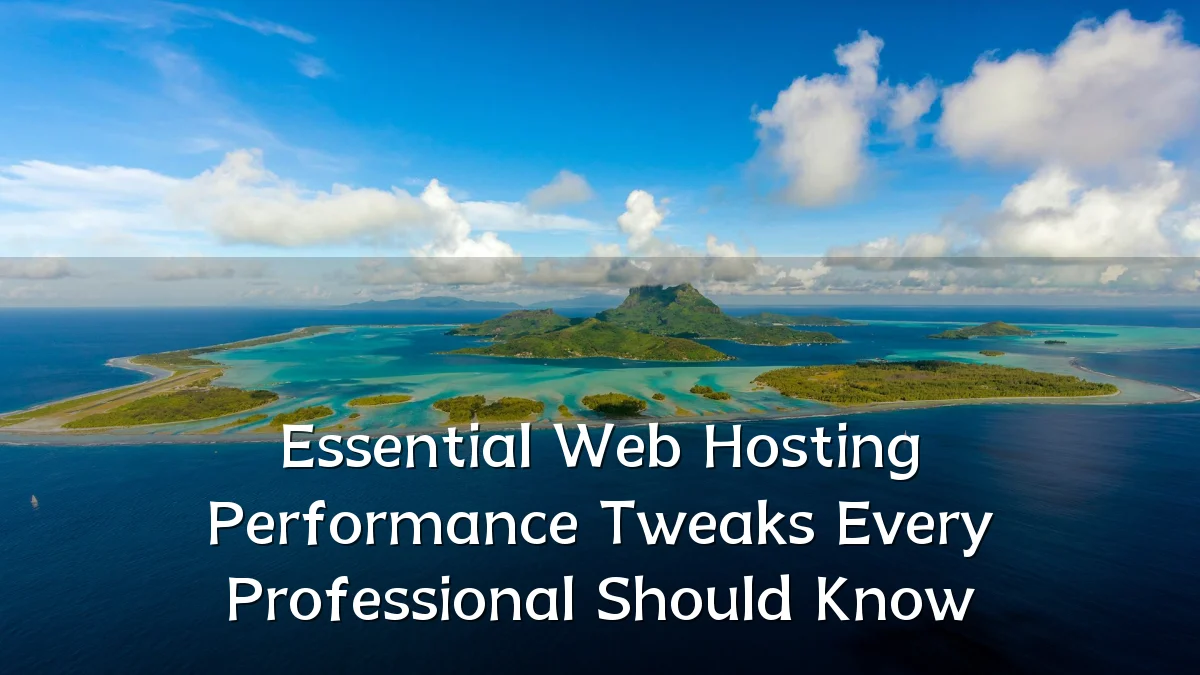 Essential Web Hosting Performance Tweaks Every Professional Should Know
