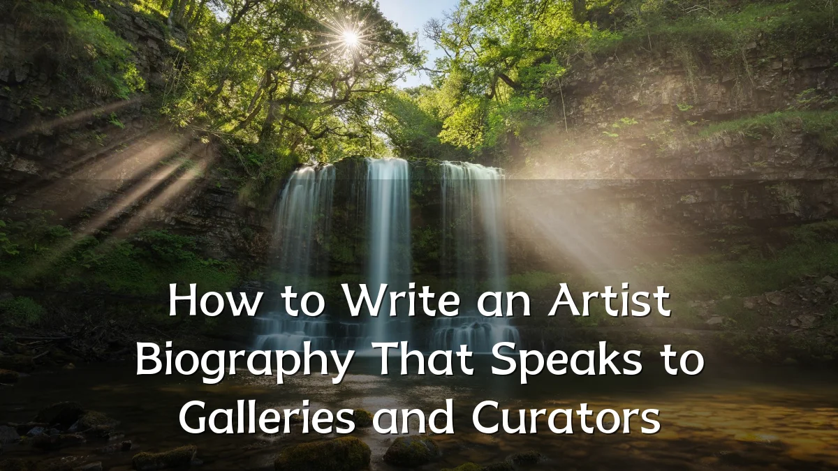 How to Write an Artist Biography That Speaks to Galleries and Curators