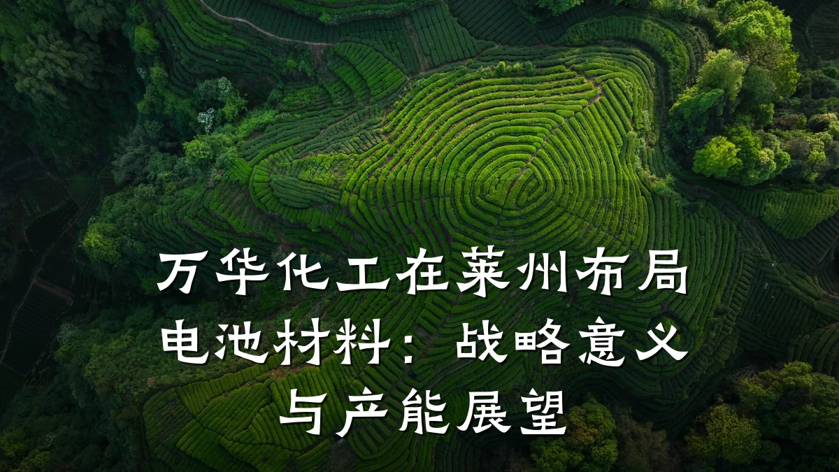 万华化工在莱州布局电池材料:战略意义与产能展望