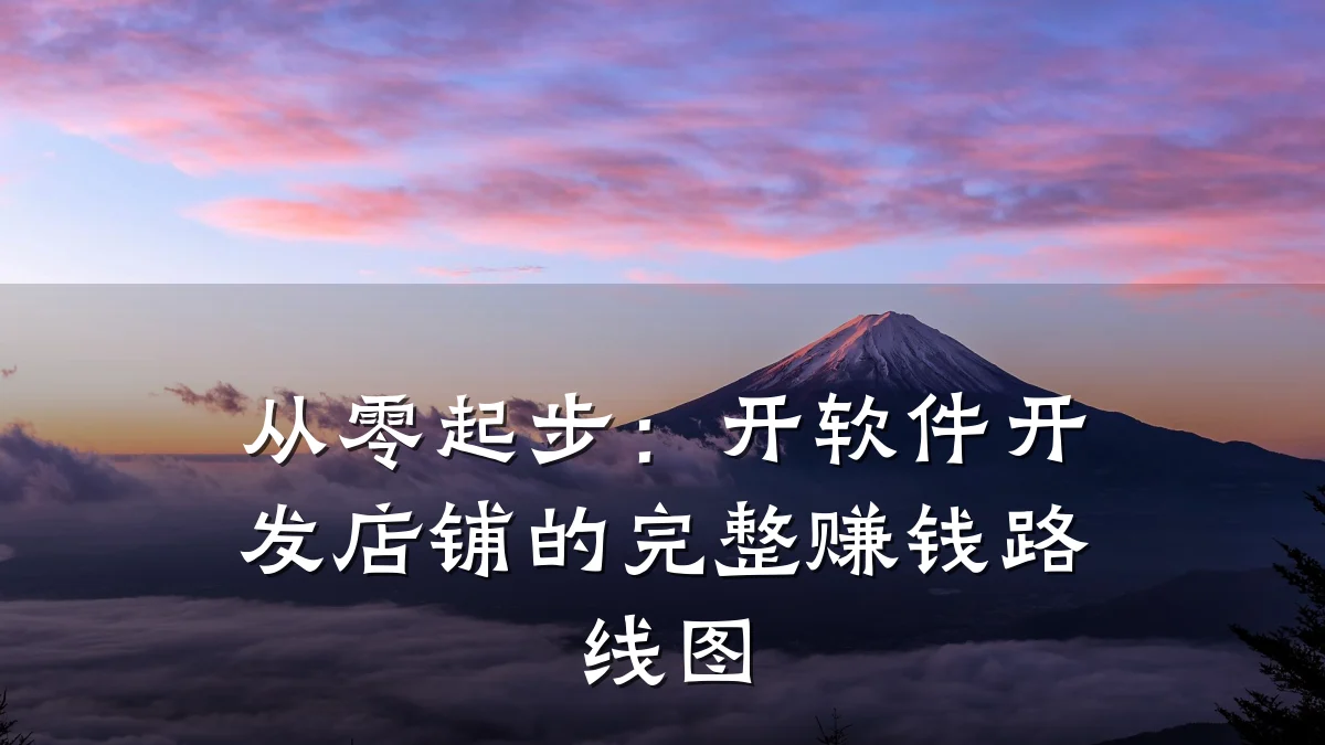 从零起步：开软件开发店铺的完整赚钱路线图
